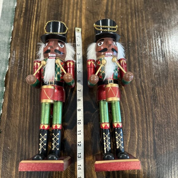 Metallic Nutcracker Drummer Figurine-Brown - Picture 5 of 8